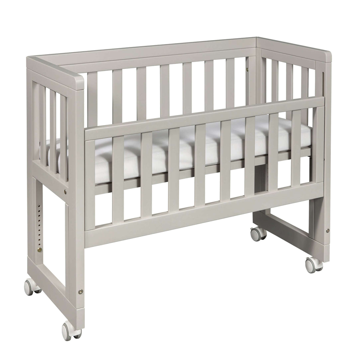Bedside Crib Oslo Soft Grey