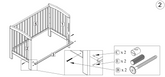 Stabilising Bar & fittings for Lux Cot WHITE